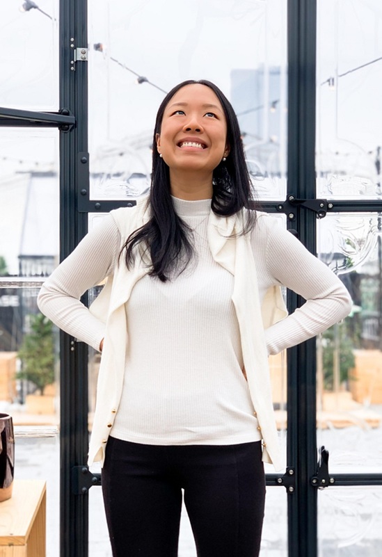 Valine from Celes Circle standing tall and looking happy and confident